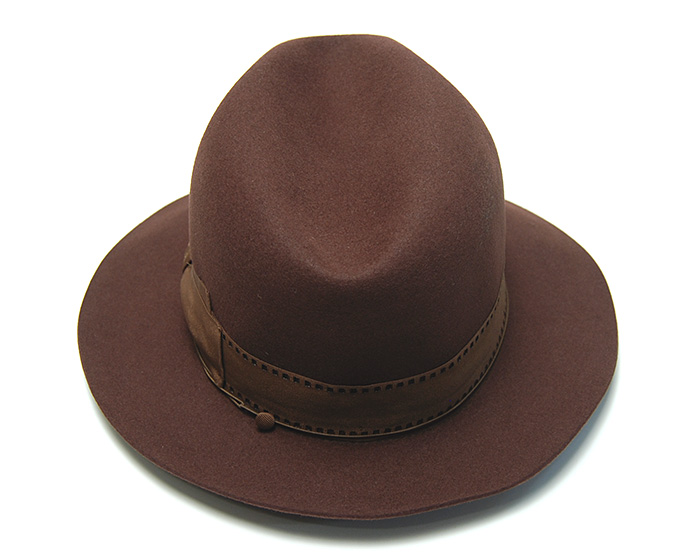 ボルサリーノ ラビットファーフェルト中折れ帽 THE BOGART 後ろ画像