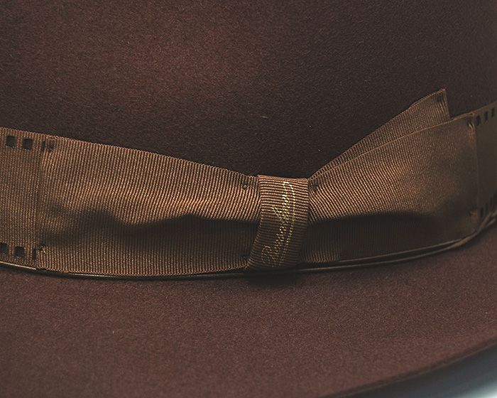 ボルサリーノ ラビットファーフェルト中折れ帽 THE BOGART 素材感デティール