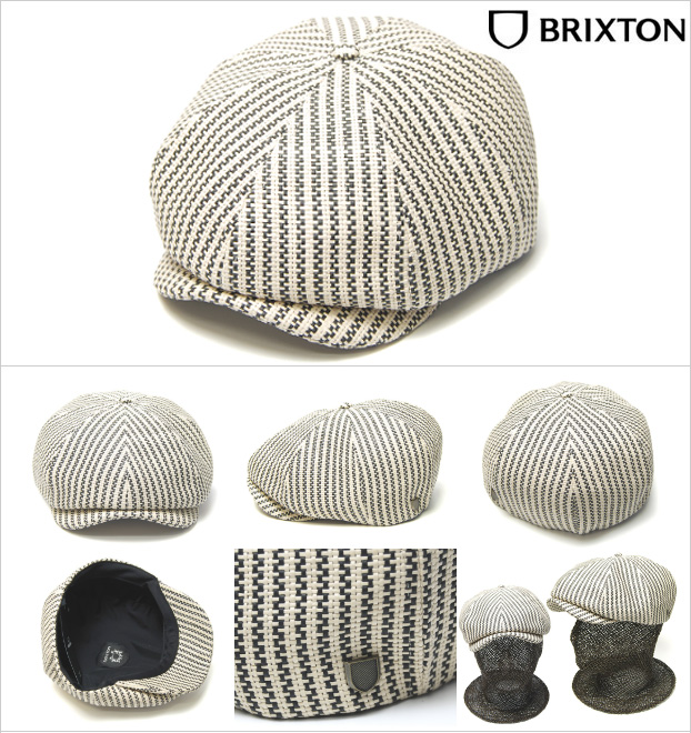 アメリカ BRIXTON(ブリクストン) ストライプ8枚はぎハンチング Brood