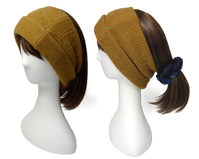 chisaki チサキ　ベージュ ニット帽子　新品 chisaki チサキ ベージュ ニット帽子 新品