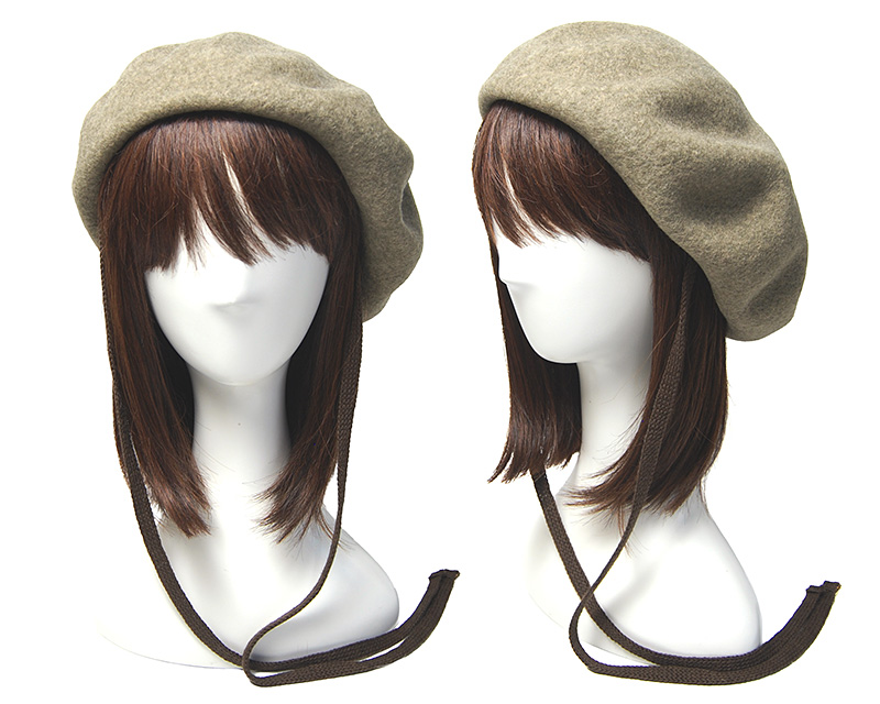 chisaki チサキ ウールベレー帽 Puka +Ribbon 着用イメージ