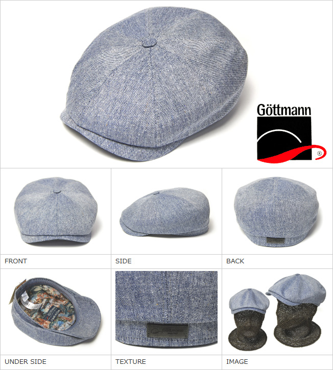 ドイツ Gottmann(ゴットマン) シルクツイード8枚はぎハンチング