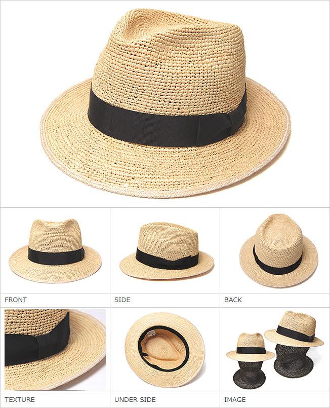 Dragon Hat(ドラゴンハット) パナマ細編み中折れ帽 ハット