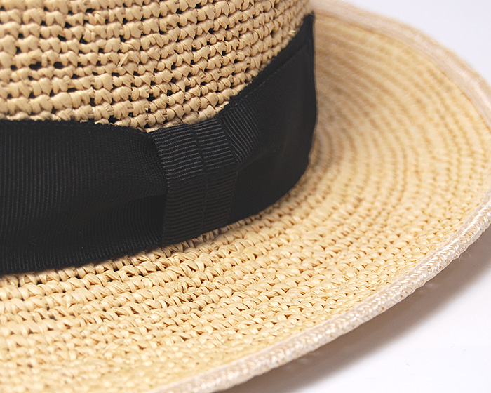 NEWT ベージュ パナマ帽　ブラックリボン NEWT ベージュ パナマ帽 ブラックリボン
