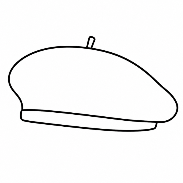 ベレー帽のイラスト