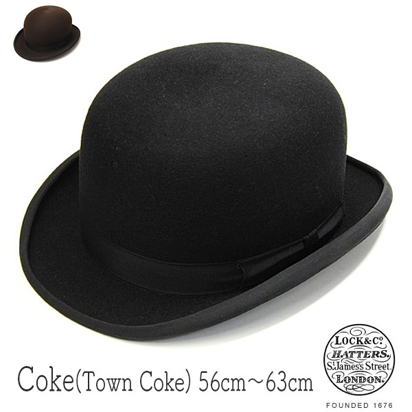 Lock%Co.Hatters(ジェームスロック)ファーフェルトボーラーハットCOKE