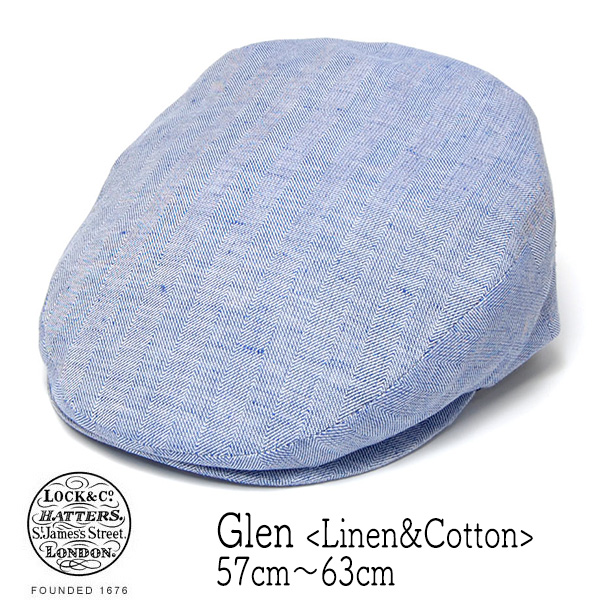イギリス王室御用達”Lock&Co.Hatters(ジェームスロック)” リネンコットンハンチング GLEN