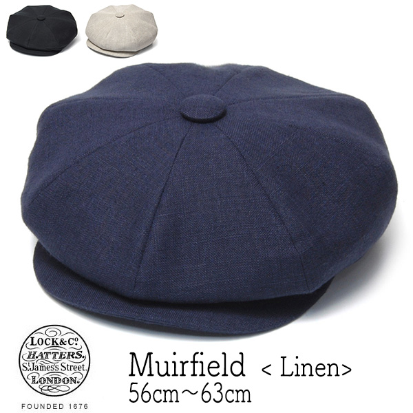 イギリス王室御用達”Lock&Co.Hatters(ジェームスロック)” リネン8枚はぎハンチング LINEN MUIRFIELD