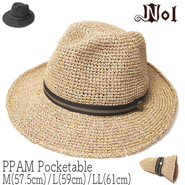 NOL ノル ウォッシャブルペーパーストロー中折れ帽 PPAM Pocketable