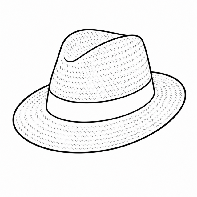 パナマハットのイラスト