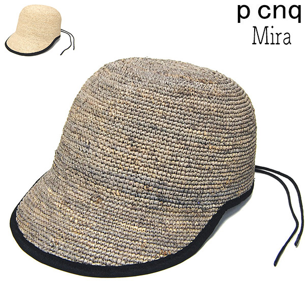 PCNQ パークニック 細編みラフィアキャップ MIRA