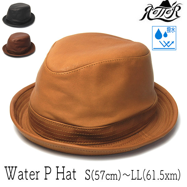 Retter レッター 撥水レザー中折れ帽 ハット Water P Hat