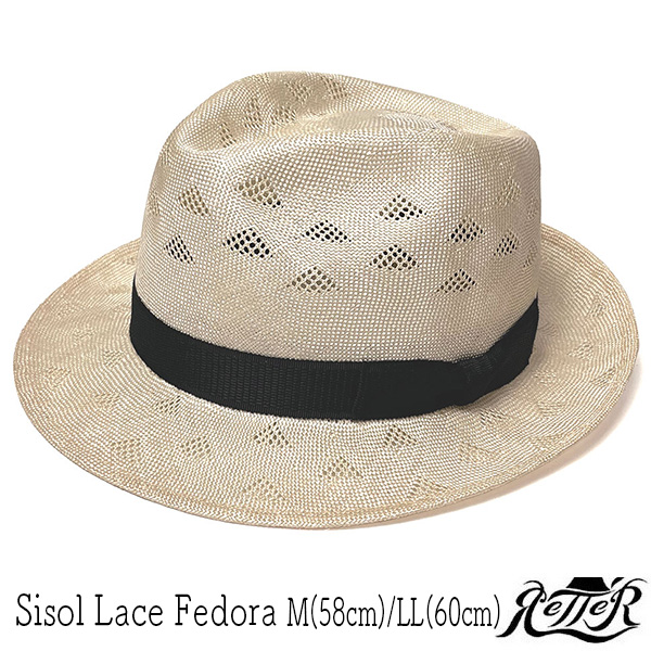 Retter レッター レースシゾール中折れ帽 Sisol Lace 5.5