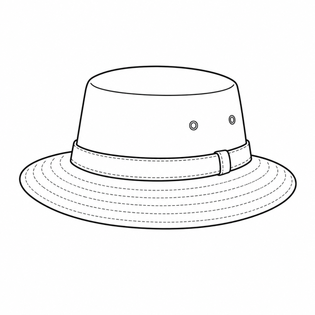 サファリハットのイラスト