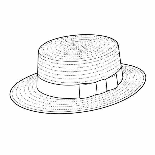 ストローハットのイラスト