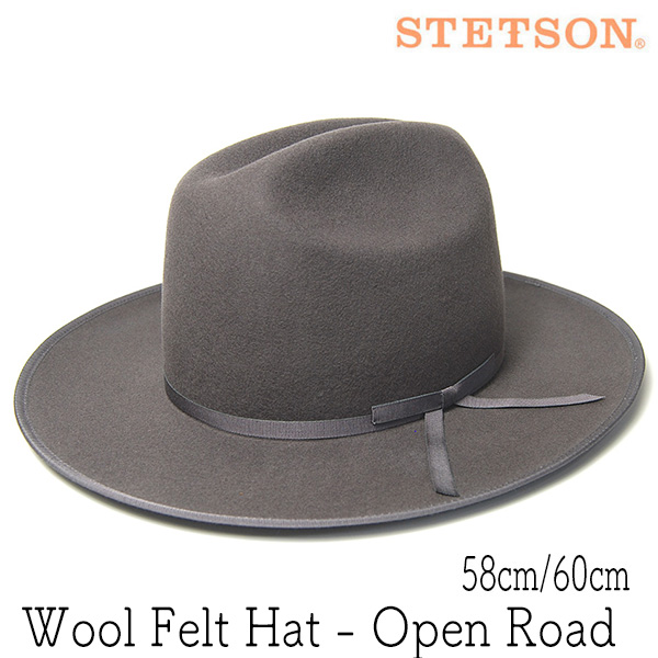 STETSON　ステットソン　ウールフエルト中折れ帽　ウエスタンハット　オープンロード　OPEN ROAD
