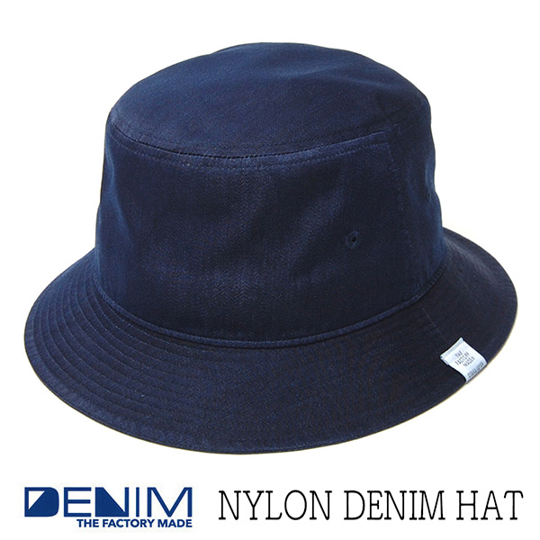 ”THE FACTORY MADE(ザファクトリーメイド)” ナイロンデニムバケットハット Nylon Denim Hat?
