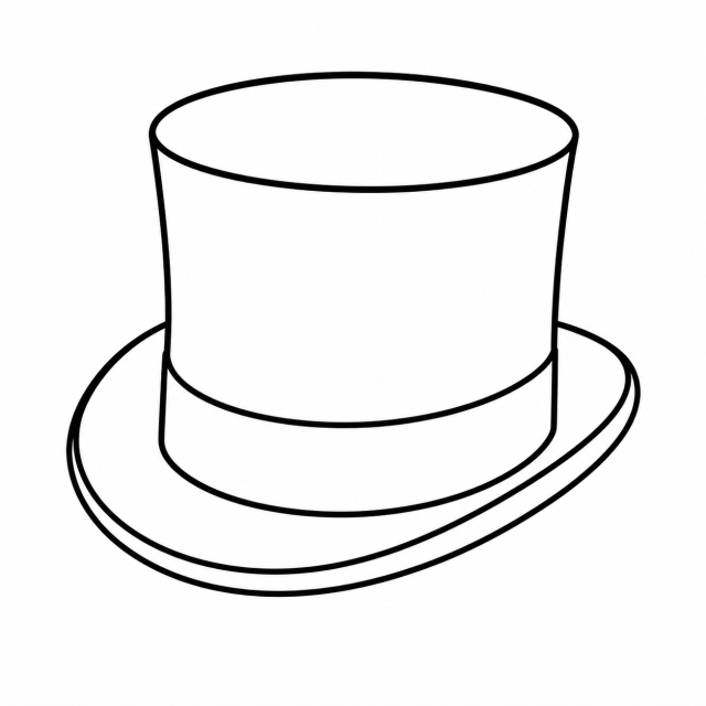 シルクハットのイラスト
