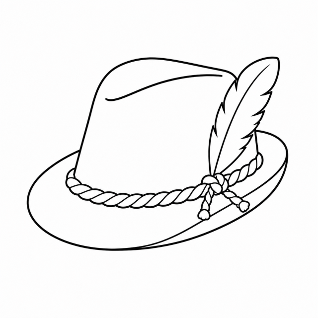 チロリアンハットのイラスト