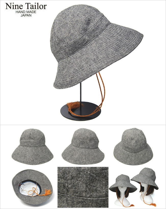 Nine Tailor MADE IN JAPAN ハット Nine Tailor × kuros'別注品】リモンタナイロン バケットハット