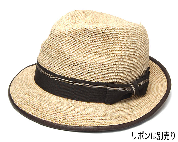 サマーセール】 ”Retter(レッター)” ラフィア細編み中折れ帽 TQRM 
