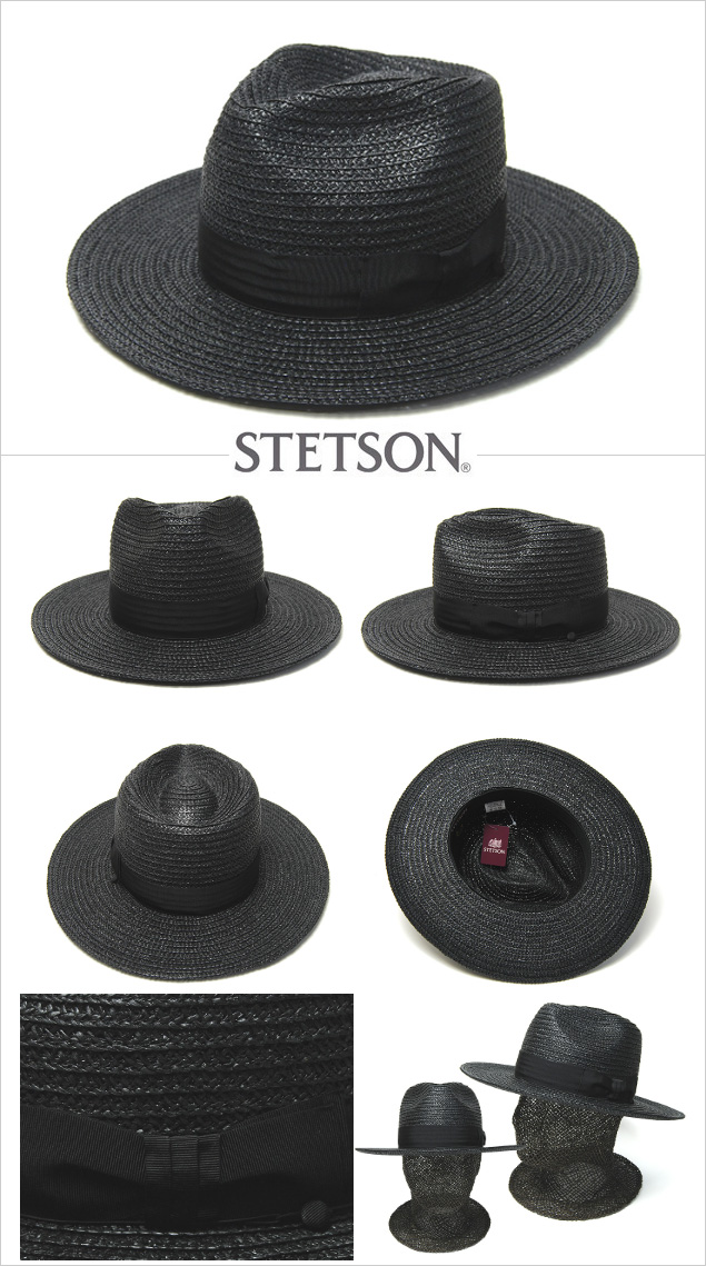 STETSON (ステットソン) つば広ペーパーブレード中折れ帽 メンズ 春夏