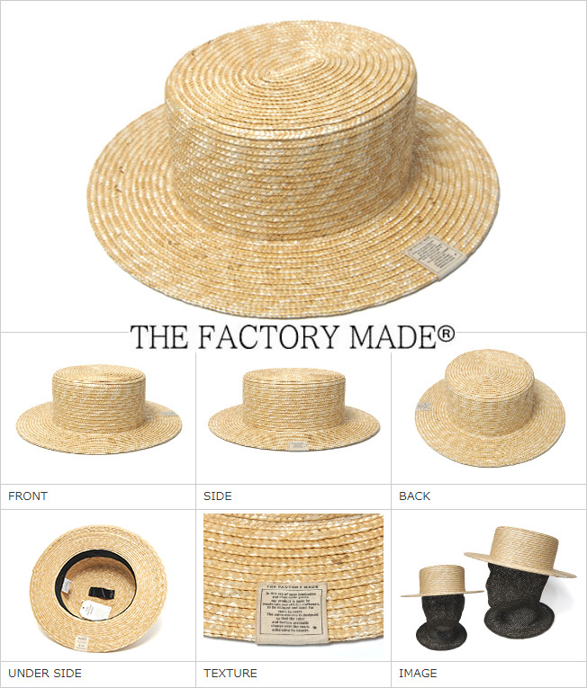 THE FACTORY MADE(ザファクトリーメイド) ストローブレードカンカン帽