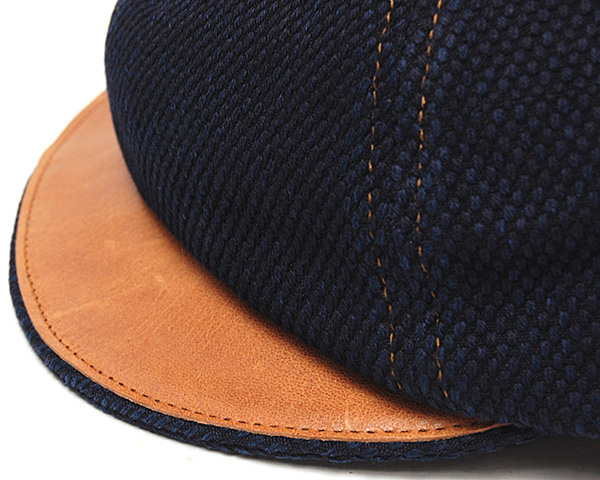THE FACTORY MADE(ザファクトリーメイド) コットン6枚はぎハンチング 本藍SASHIKO CAS 素材感