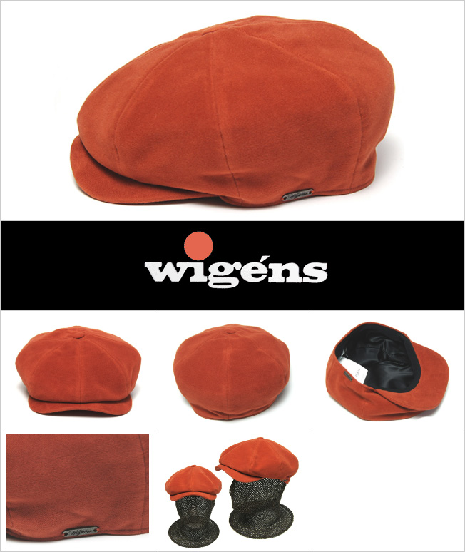 Wigens(ヴィーゲン) ブラッシュドコットン8枚はぎハンチング Newsboy